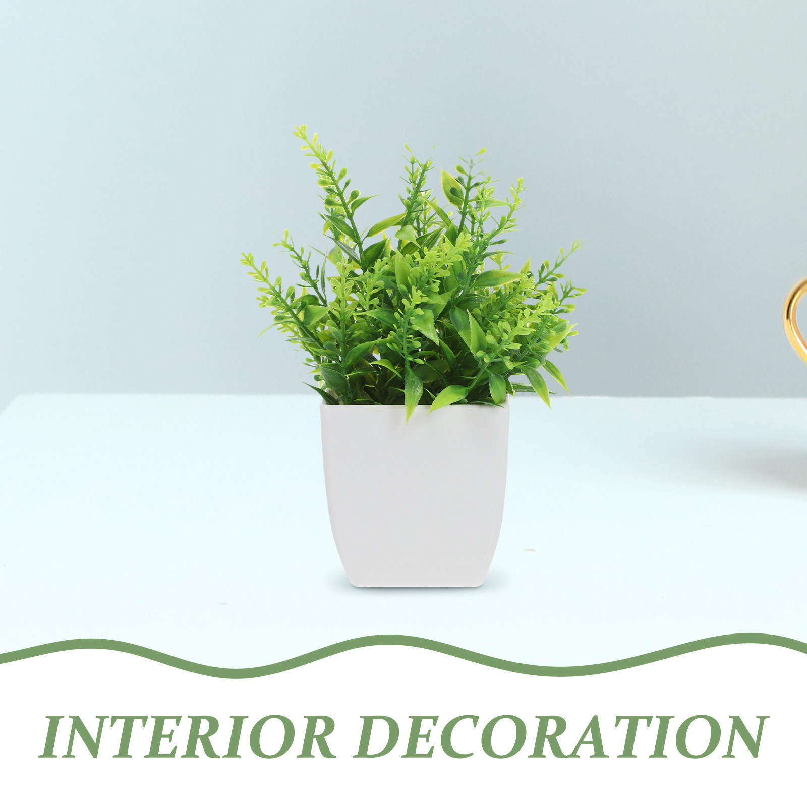 Realistic Artificial Potted Pl - Plant Pot Small Desk recension och pris