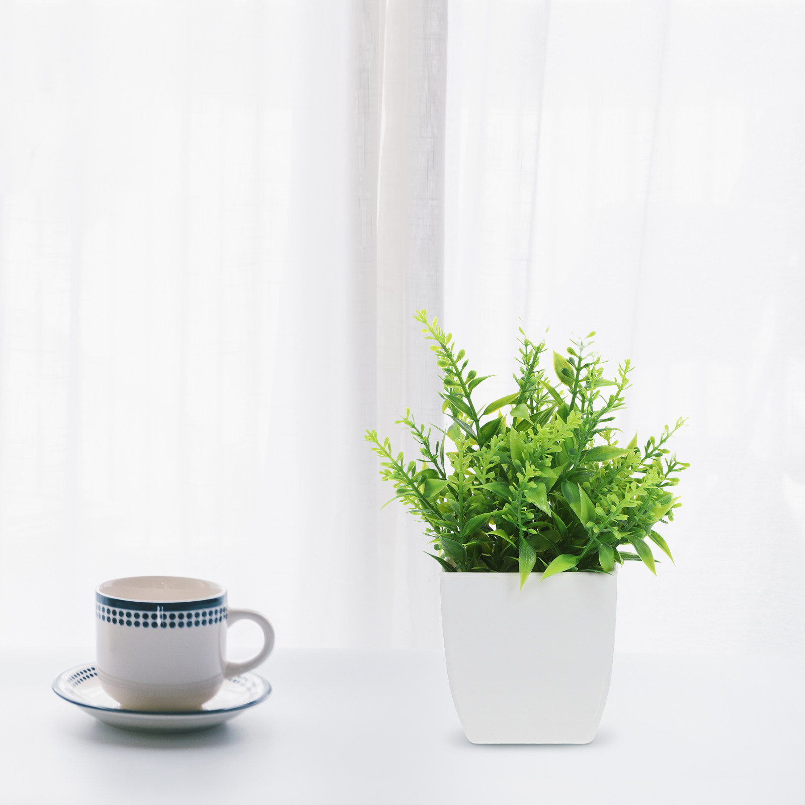 Realistic Artificial Potted Pl - Plant Pot Small Desk recension och pris